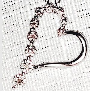 Diamond Accent Sterling Silver Heart Necklace